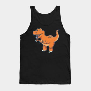 Orange T Rex Tank Top